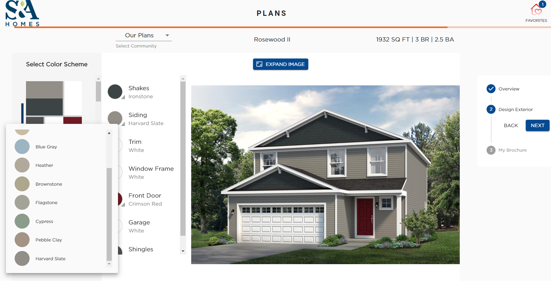 S&A Homes Introduces Interactive Exterior Color Tool