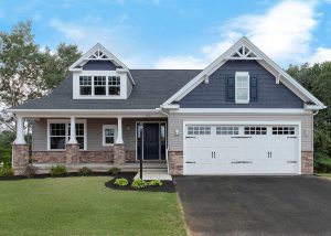 Single level ranch with full front porch