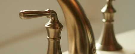 Chrome faucet handle details